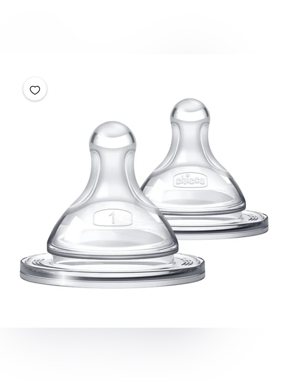 NEW Chicco Duo Intui-Latch Nipples - Stage 1 Slow Flow (0m+) -2 Packs (4 Nipple)